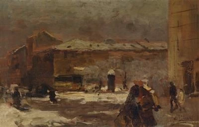Scena di strada d'inverno